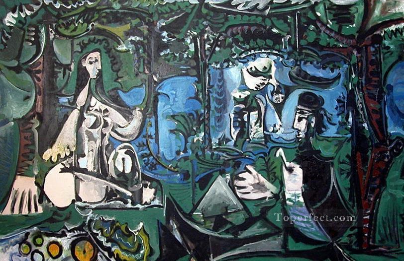 Le dejeuner sur l Herbe Manet 6 1960 抽象的なヌード油絵